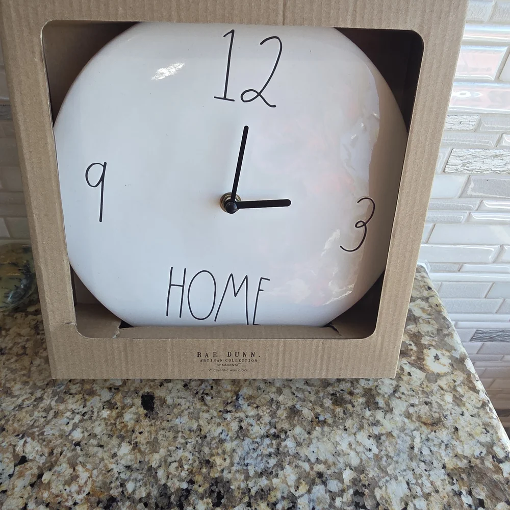 🆕️Rae Dunn White Wall Clock - Home Decor